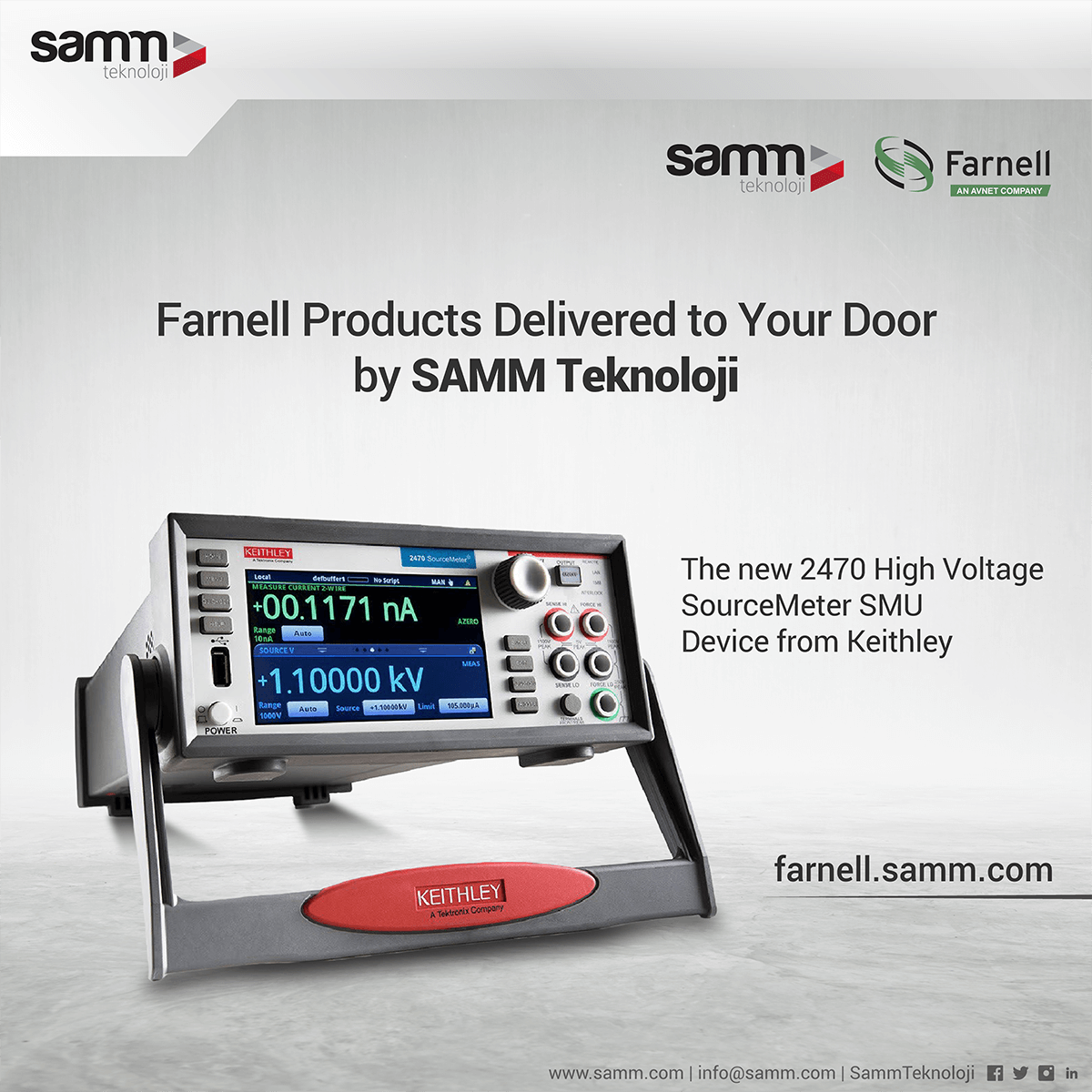 Farnell Products Delivered to Your Door by SAMM Teknoloji
